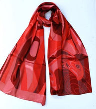 Load image into Gallery viewer, Salmon Poly Satin Scarf by Anthony Joseph