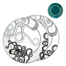 Load image into Gallery viewer, Porcelain art dinner plates (set of 2)