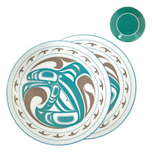 Load image into Gallery viewer, Porcelain art dinner plates (set of 2)