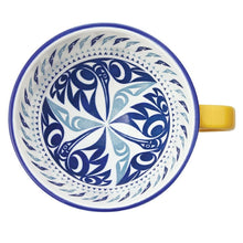 Load image into Gallery viewer, Porcelain Art Mug - Hummingbird - Maynard Johnny Jr. (Yellow)