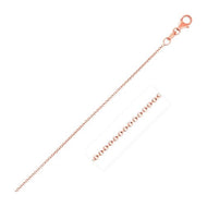 14K Pink Gold Cable Link Chain 1.1mm