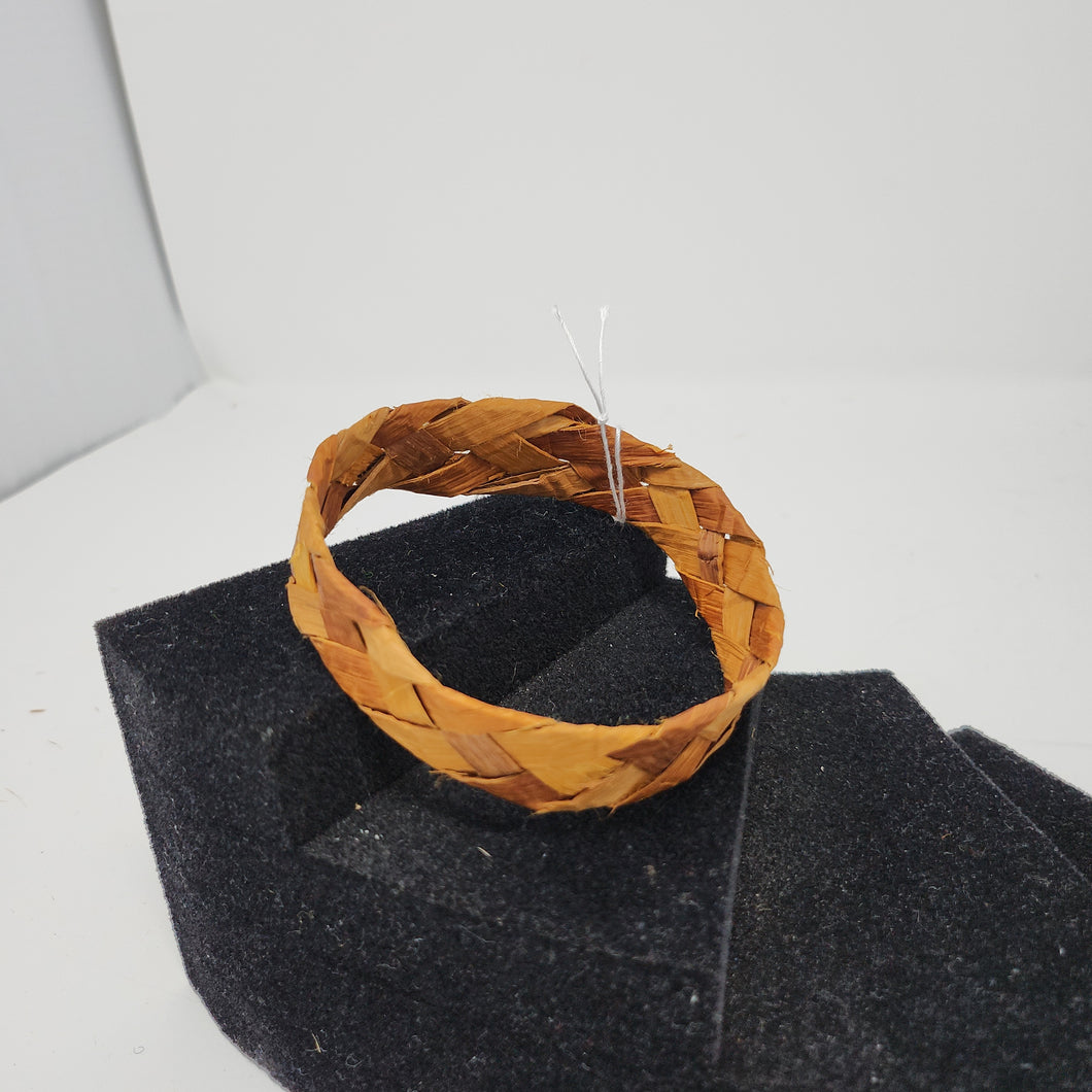 Wide cedar bracelet by Jennifer Glendale