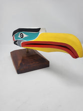Load image into Gallery viewer, Miniature Seagull mask on stand by Aubrey Johnston Jr
