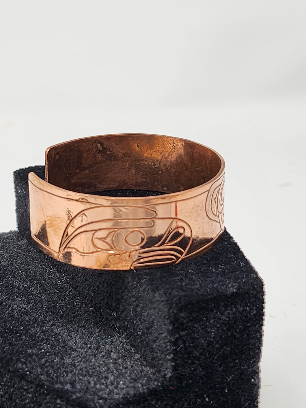 Eagle, Bear and Raven copper bracelet by Allen Wilson