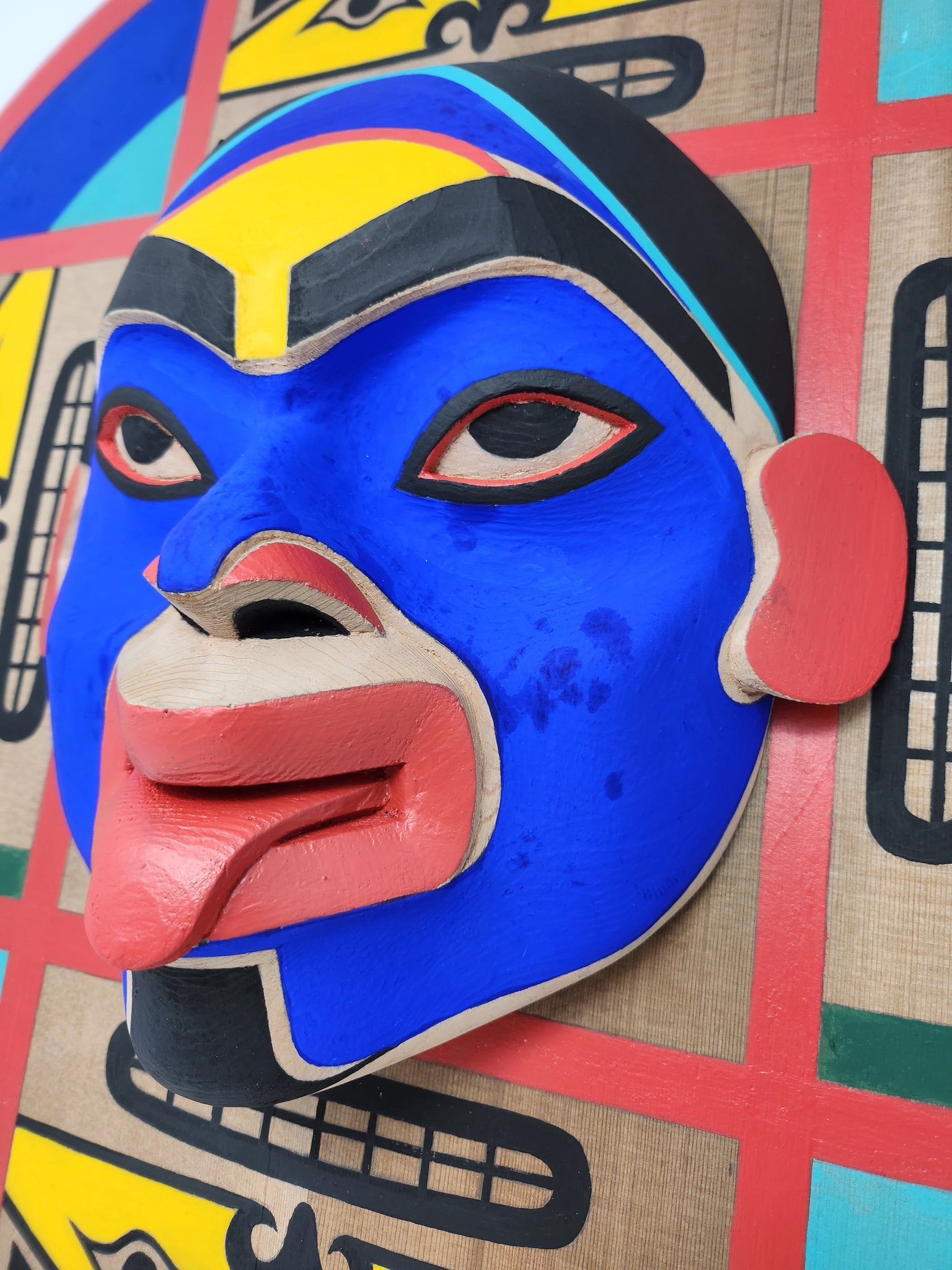 Moon Mask Randy Iniguez Moon mask by Wayne Alfred – U'mista Cultural Centre