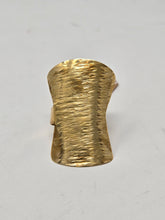 Load image into Gallery viewer, Brass large copper shape ring by Val Lancaster
