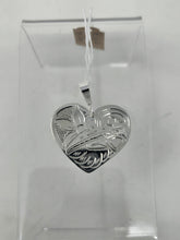 Load image into Gallery viewer, Silver heart pendants by Valerie Lancaster
