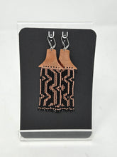 Load image into Gallery viewer, Large hat earrings with beads by Val Lancaster
