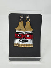 Load image into Gallery viewer, Large hat earrings with beads by Val Lancaster
