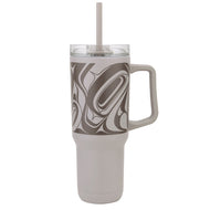 40oz Insulated Tumbler with Straw - Eagle by Roger Smith