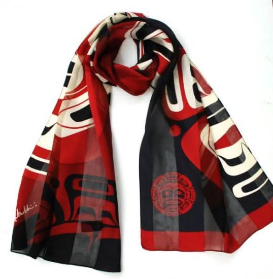 Moon Silk Satin Stripe Scarf by Klatle-Bhi