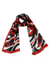 Load image into Gallery viewer, Raven Silk Scarf by Jim Charlie
