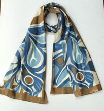Load image into Gallery viewer, Raven Poly Satin Scarf by Bill Helin

