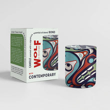 Load image into Gallery viewer, Scented Candle with 'Wolf' by Trevor Hunt (Kwakwaka'wakw Nation)
