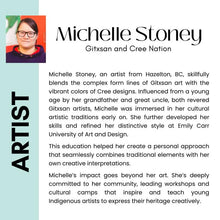 Load image into Gallery viewer, Scented Candle with 'Chilkat Mountain' by Michelle Stoney (Gitxsan and Cree Nation)

