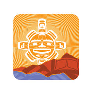 Cork-Backed Coaster - Chilkat Sun by Nahaan