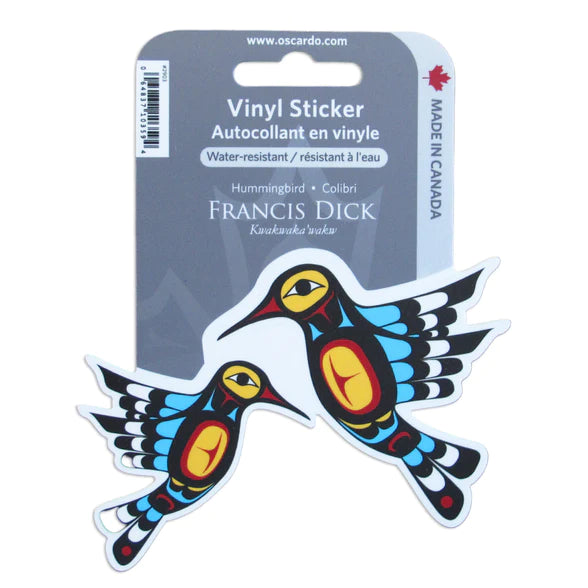 Francis Dick Hummingbird Vinyl Sticker