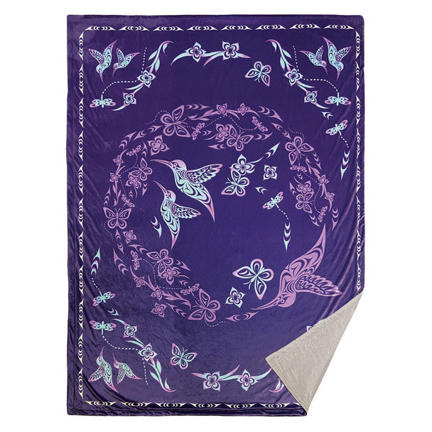 Premium Fleece Blanket - Hummingbird by Simone Diamond