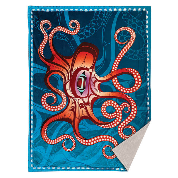 Premium Fleece Blanket - Octopus (Nuu) by Ernest Swanson