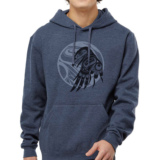 Pull Over Hoodie - Raven Moon by Allan Weir