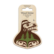 Wood Sticker - Bear The Tree Hugger by Allan Weir