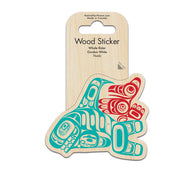 Wood Sticker - Whale Rider by Gordon White