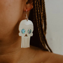 Load image into Gallery viewer, Skull comb earrings by Copper Canoe Woman

