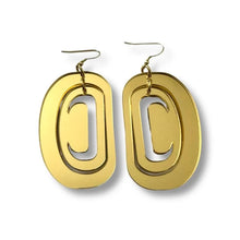 Load image into Gallery viewer, Large Ovoid earring by Copper Canoe Woman
