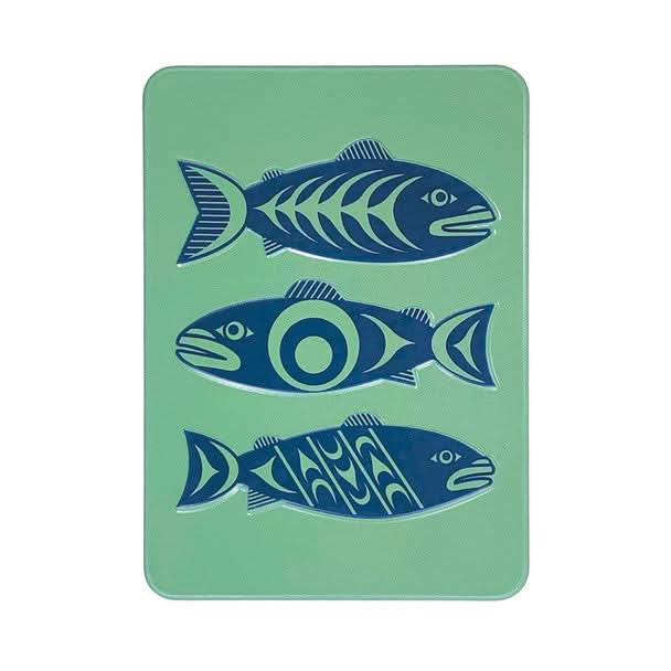 Embossed Metal Magnet - Salmon in the Wild by Simone Diamond