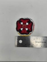 Load image into Gallery viewer, Beaded poppies by Augusta Gladstone

