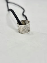 Load image into Gallery viewer, Silver bead necklaces (leather cord) by Valerie Lancaster
