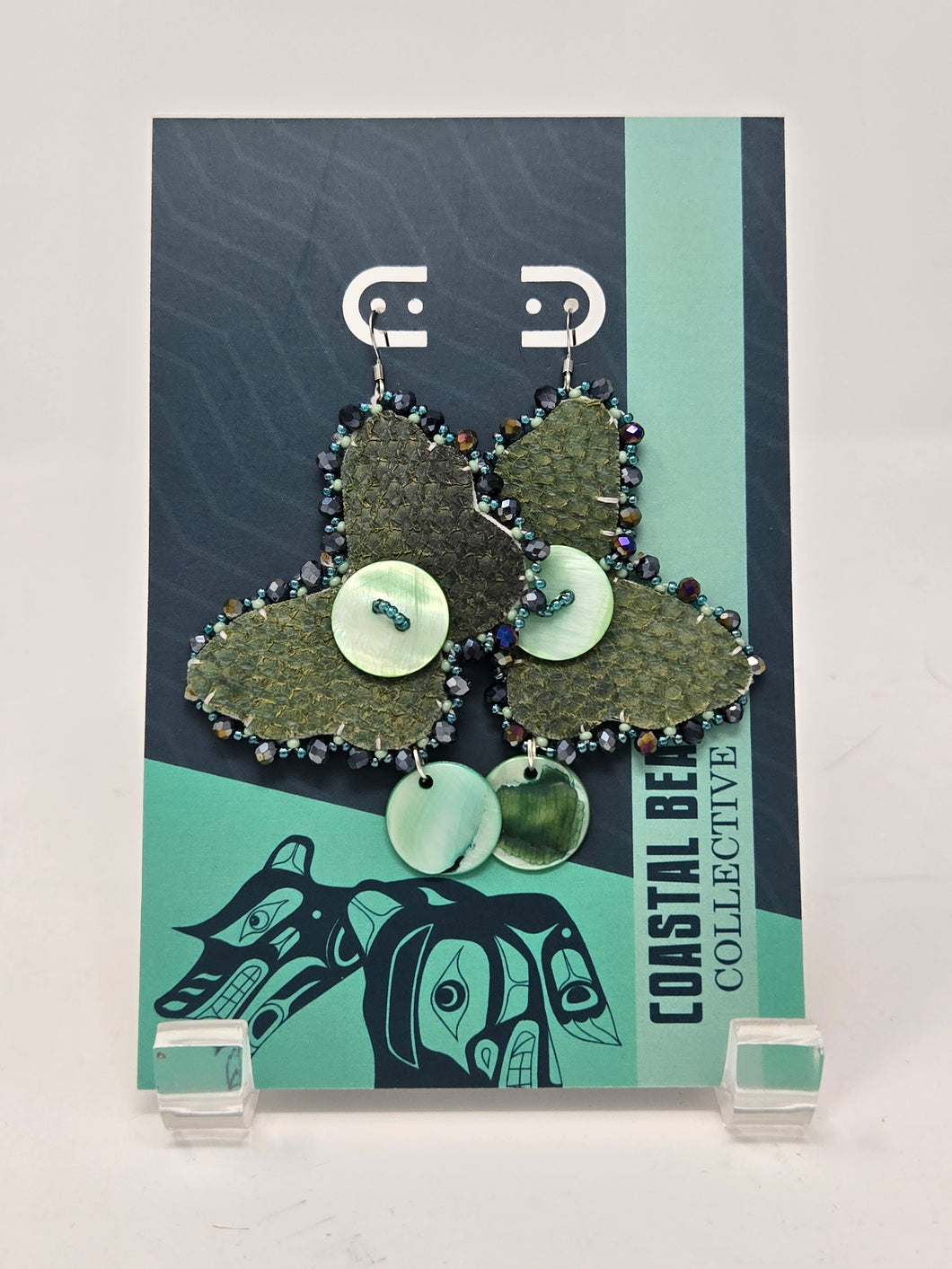 Butterfly leather earrings by Brandi Lancaster