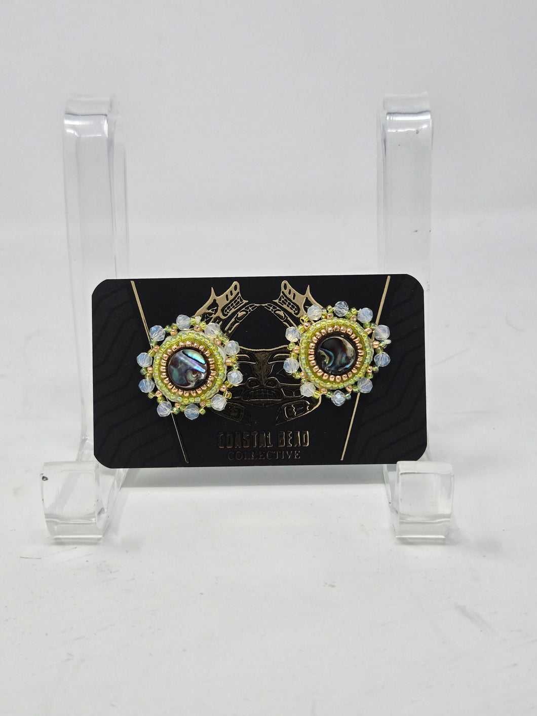 Abalone studs by Brandi Lancaster