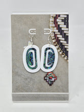 Load image into Gallery viewer, Abalone Ovoid earrings by Copper Canoe Woman
