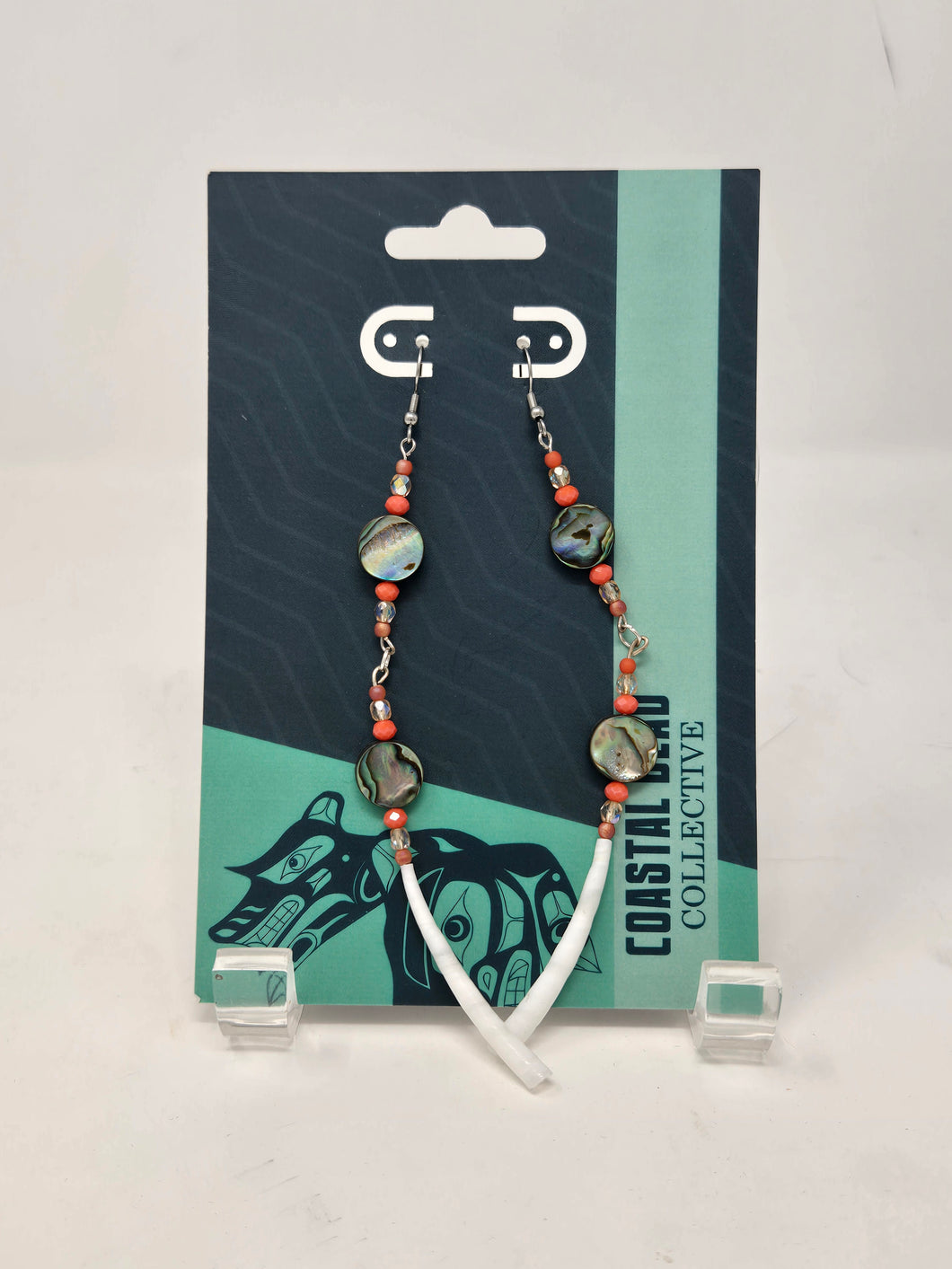 Abalone/dentalium drops by Brandi Lancaster