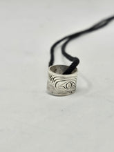 Load image into Gallery viewer, Silver bead necklaces (leather cord) by Valerie Lancaster
