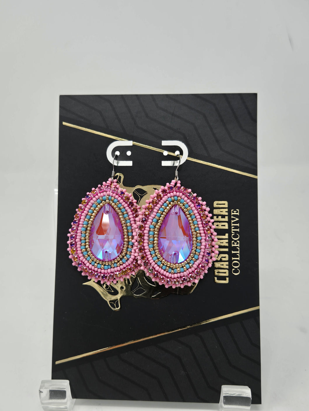 Crystal teardrop earrings by Brandi Lancaster