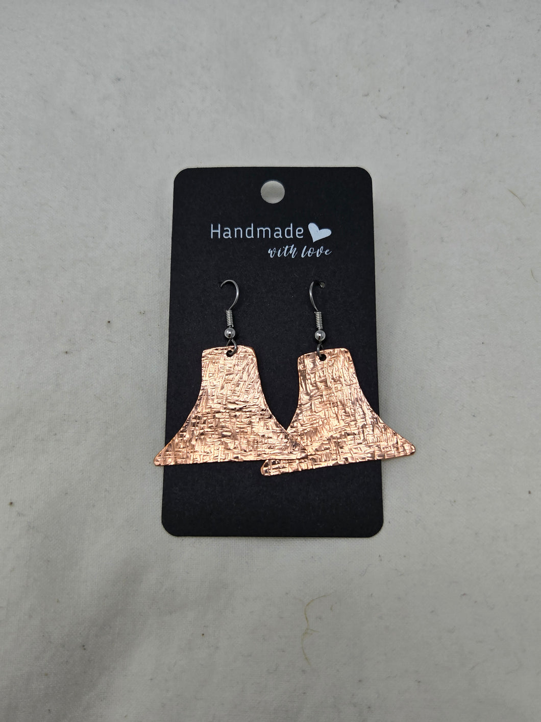 Medium copper hat earrings by Valerie Lancaster