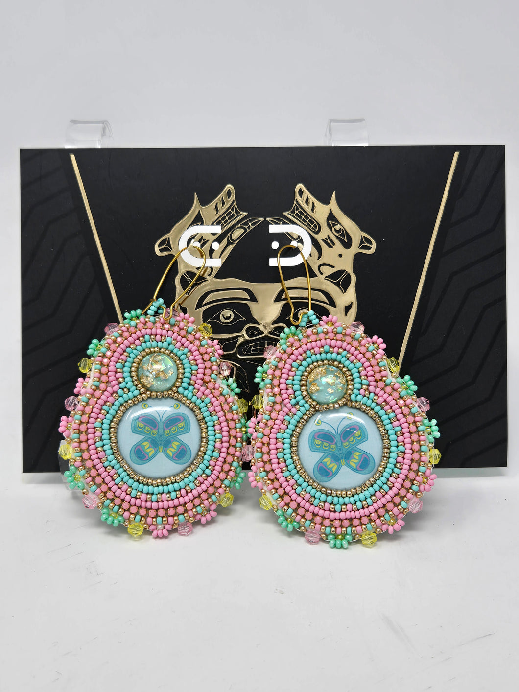 Formline butterfly earrings by Jenna Lancaster