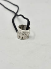 Load image into Gallery viewer, Silver bead necklaces (leather cord) by Valerie Lancaster
