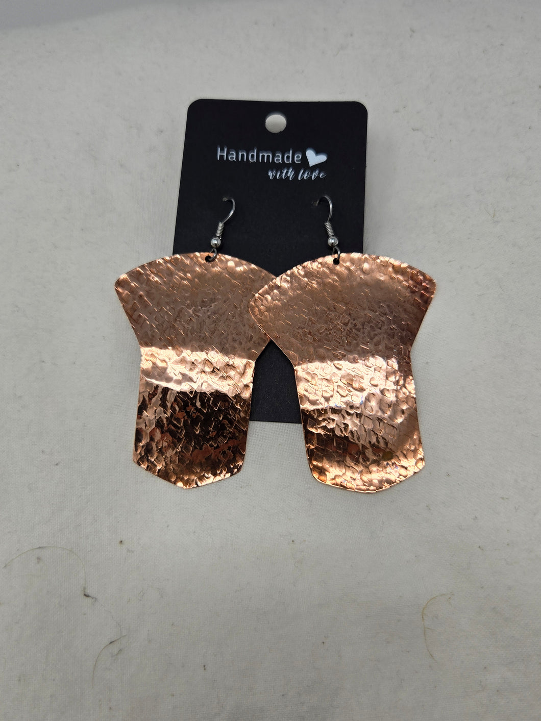 Extra large copper earrings by Valerie Lancaster