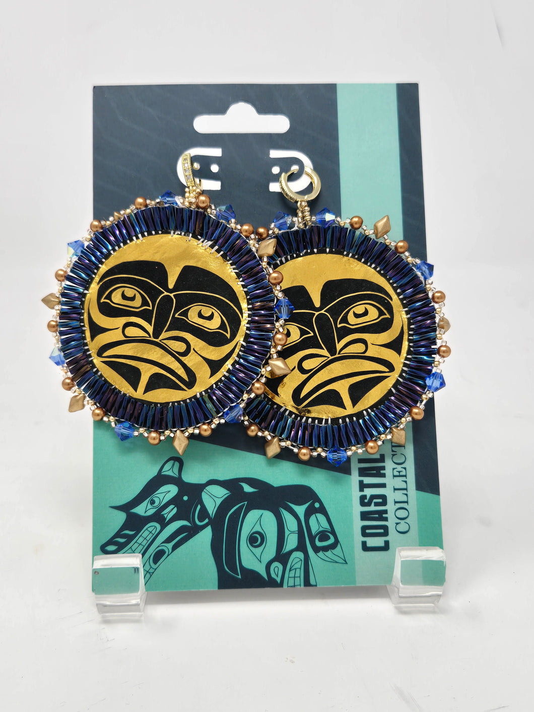 Moon faces earrings by Jenna Lancaster