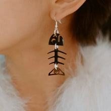 Load image into Gallery viewer, Salmon Ghost (small) Earrings by Copper Canoe Woman
