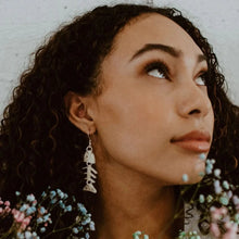 Load image into Gallery viewer, Salmon Ghost (small) Earrings by Copper Canoe Woman
