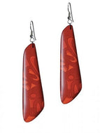 Corrine Hunt Silk Inspiration Trapezoid Earrings Red