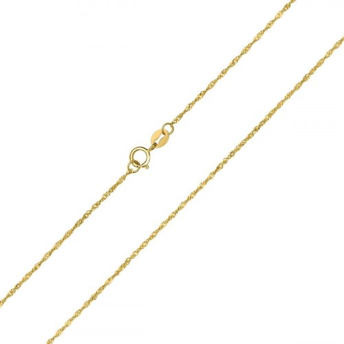 14K Yellow Gold Chain Necklace Singapore (1.0mm)