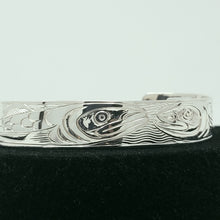 Load image into Gallery viewer, Silver 1/2 x 6 inch Double Salmon bracelet
