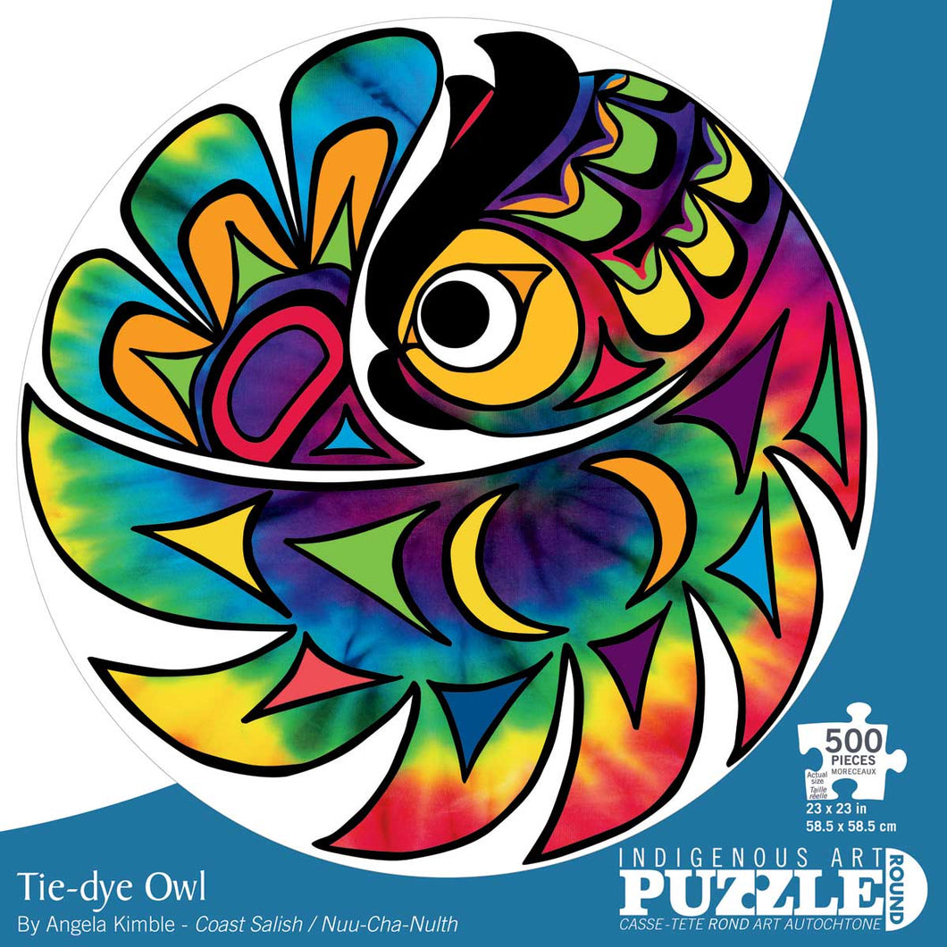 Puzzle - Tie-Dye Owl - 500 pieces - Angela Kimble