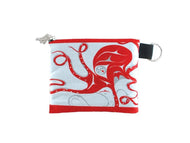 Andrew Williams Octopus Red Zip Pouch