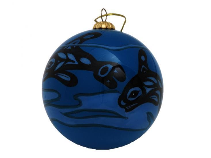 B. Helin Whale Painted Ornament